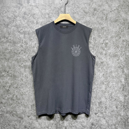 Amiri tank top dotted lotus printing