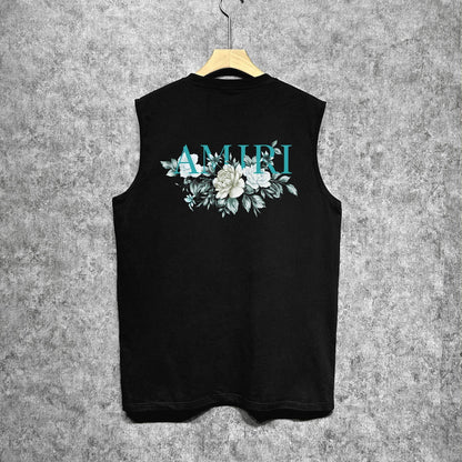 Amiri tank top camellia printing