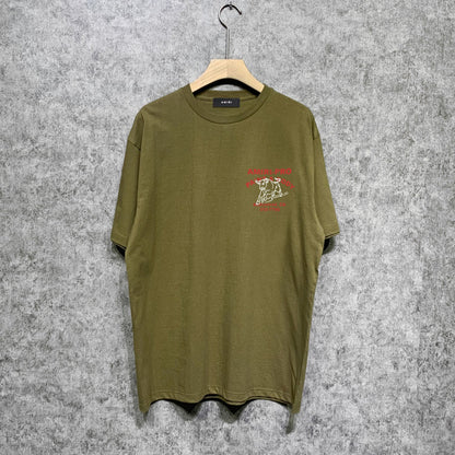 Amiri t shirts bull printing short sleeve