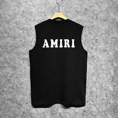 Amiri tank top smiley face printing