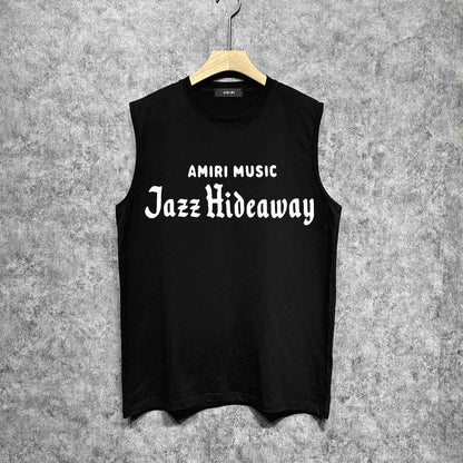 Amiri tank top music letterprinting