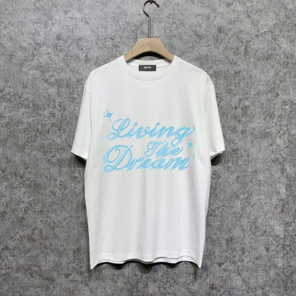 Amiri t shirts letterprinting short sleeves