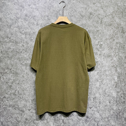 Amiri t shirts flame gold letterprinting short sleeves