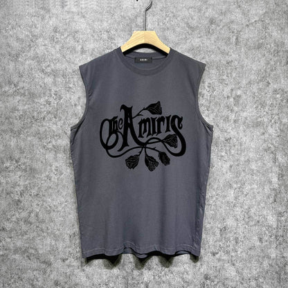 Amiri tank top morning glory printing