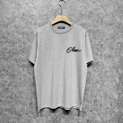 Amiri t shirts gypsophila printing short sleeve