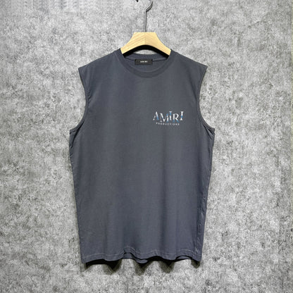 Amiri tank top double-sided rose printing