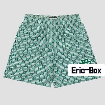 Grid Print Mesh Shorts