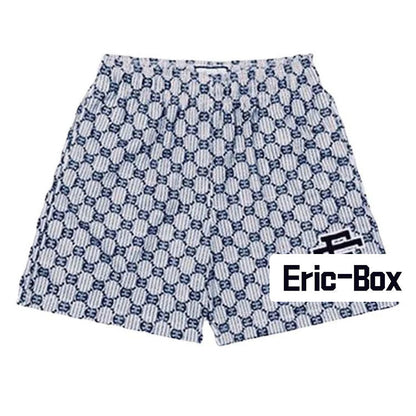 Grid Print Mesh Shorts