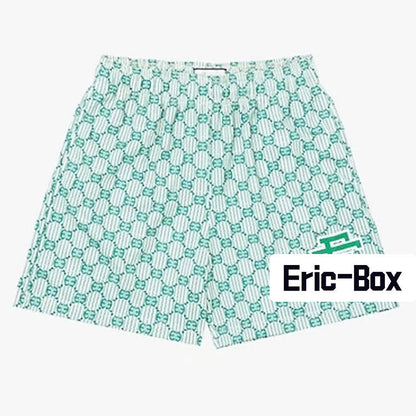 Grid Print Mesh Shorts