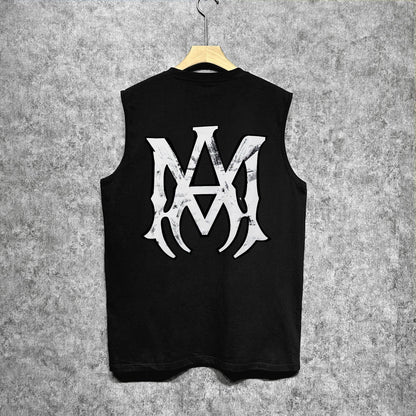 Amiri tank top mottled spider print