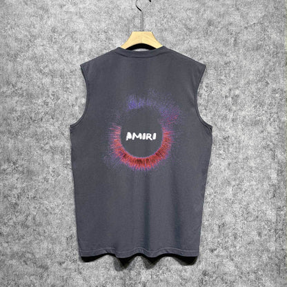 Amiri tank top splash color ring printing