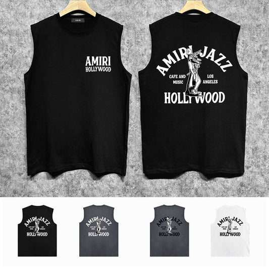 Amiri tank top wolf print