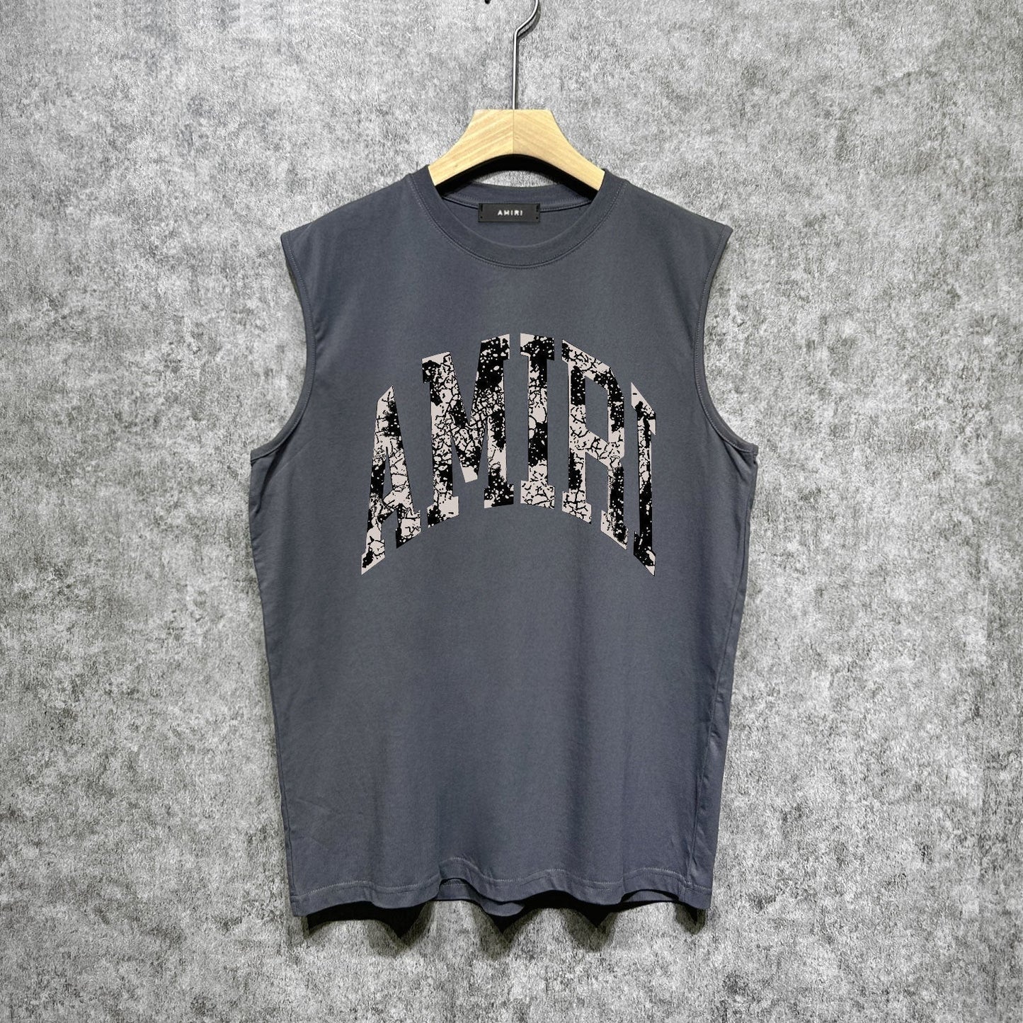 Amiri tank top with cracked letterprinting