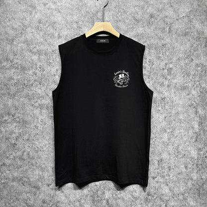 Amiri tank top hat big gray wolf printing