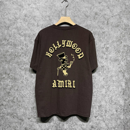 Amiri t shirts dice man printing short sleeves
