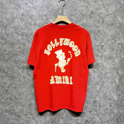 Amiri t shirts dice man printing short sleeves