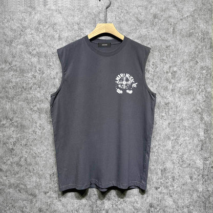 Amiri tank top note fan printing