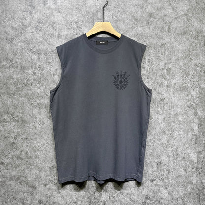 Amiri tank top dotted lotus printing