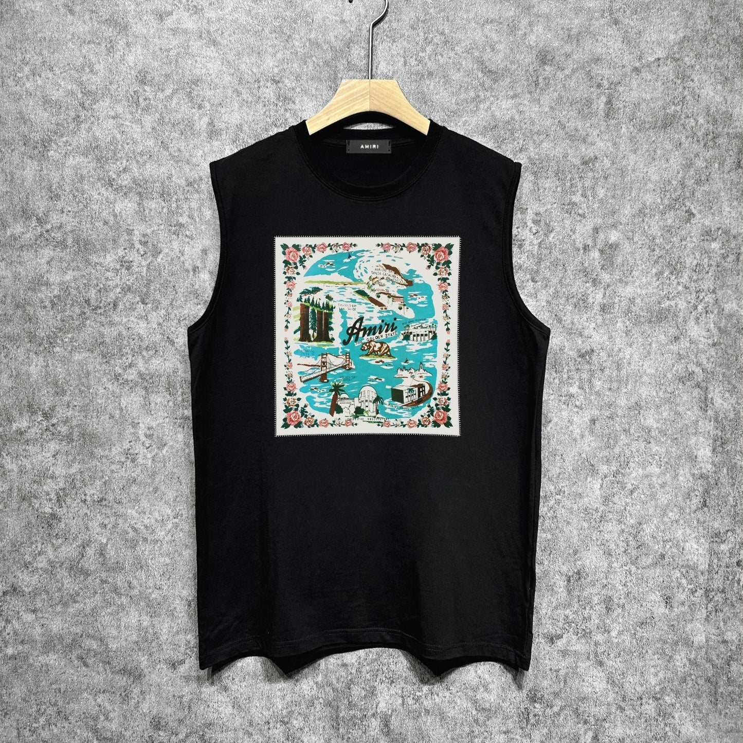 Amiri tank top water estate printing