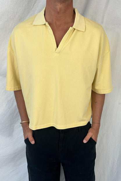 Jersey Crop Polo Butter